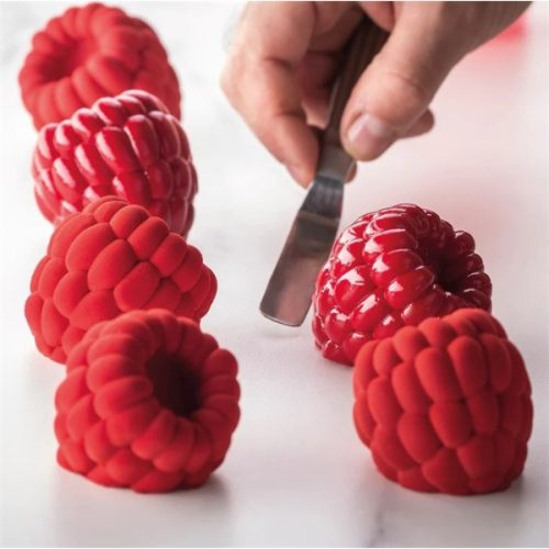 10000008P_PAVONI TORTAFORMA SZILIKON REALISZTIKUS GYÜMÖLCS MÁLNA 12db 6.5cmx5.8cmcx5.4cm